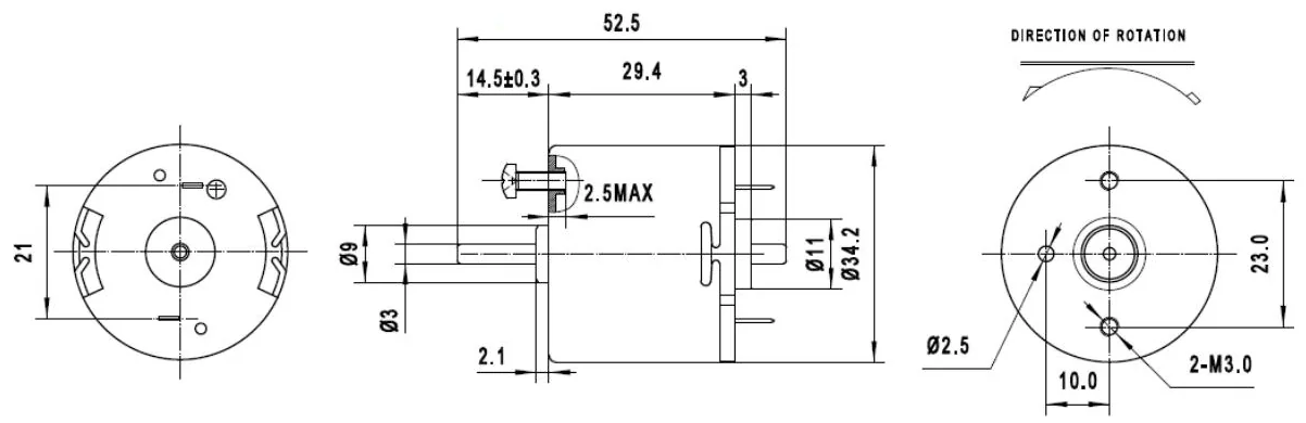 Outline drawing of the HRK-510SA