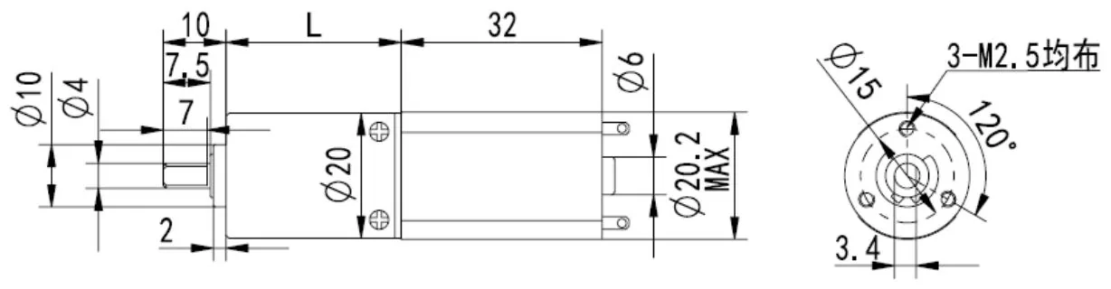 Outline drawing of the HS20JSX-180