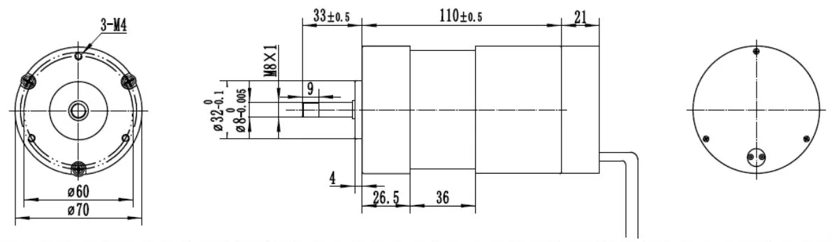 Outline drawing of the HS73BL
